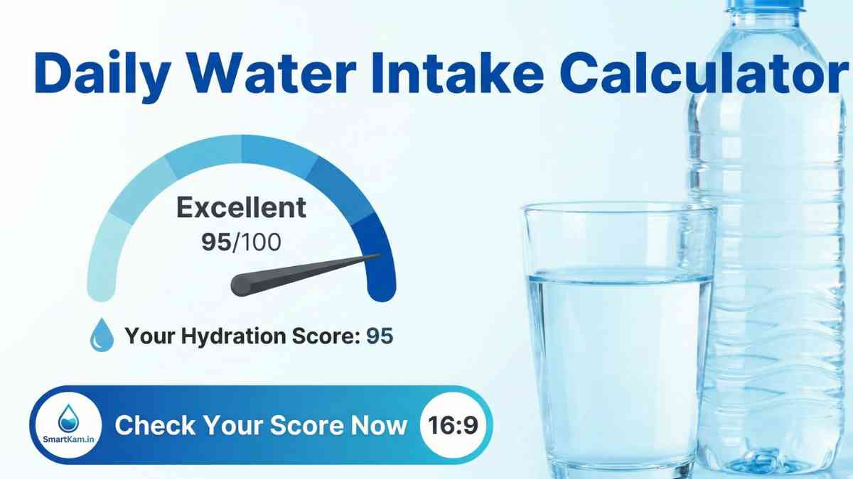 Daily Water Intake Calculator : Check Your Score Now