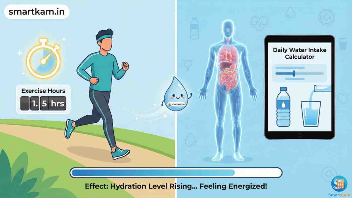 Daily Water Intake Calculator Exercise Hours Effect