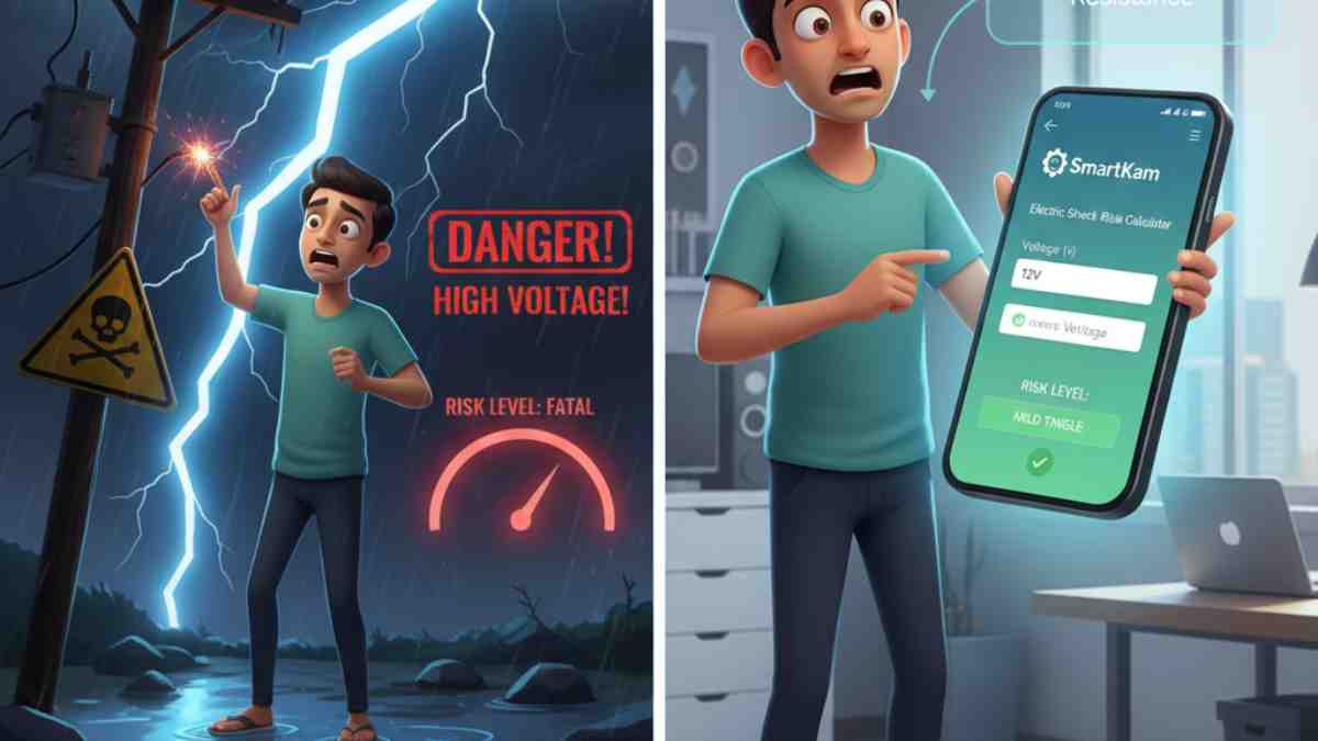 Electric Shock Risk Calculator (Voltage)